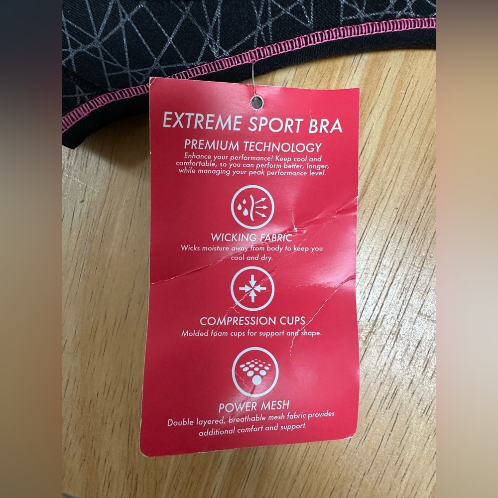 Danskin Sports Bra High Impact Workout Adjustable Bra NWT - Picture 3 of 5